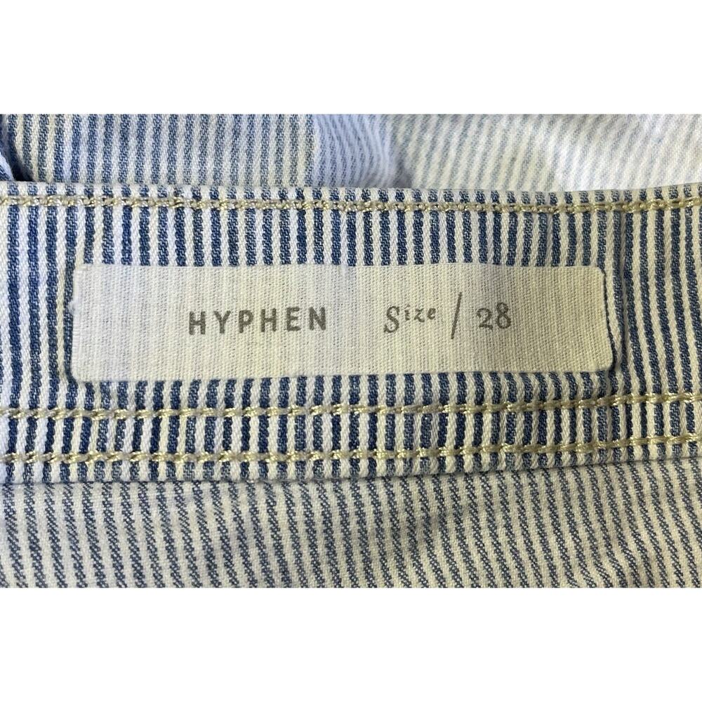 Pilcro and the Letterpress Women’s Blue & White Striped Hyphen Shorts Size 28 - Picture 2 of 11